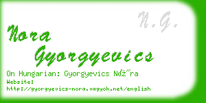 nora gyorgyevics business card